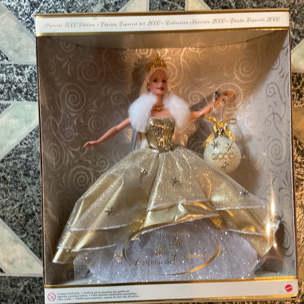 2000 Special Barbie in Gold and White Gown